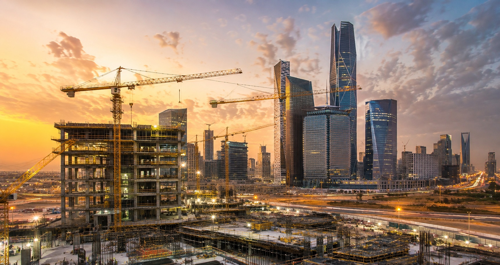 Civil construction project environment in Riyadh, Saudi Arabia