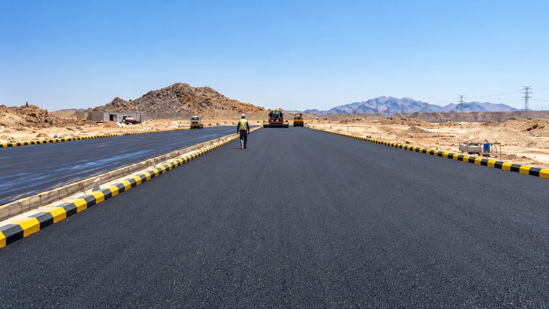 Road construction, access road and right-of-way works in Saudi Arabia